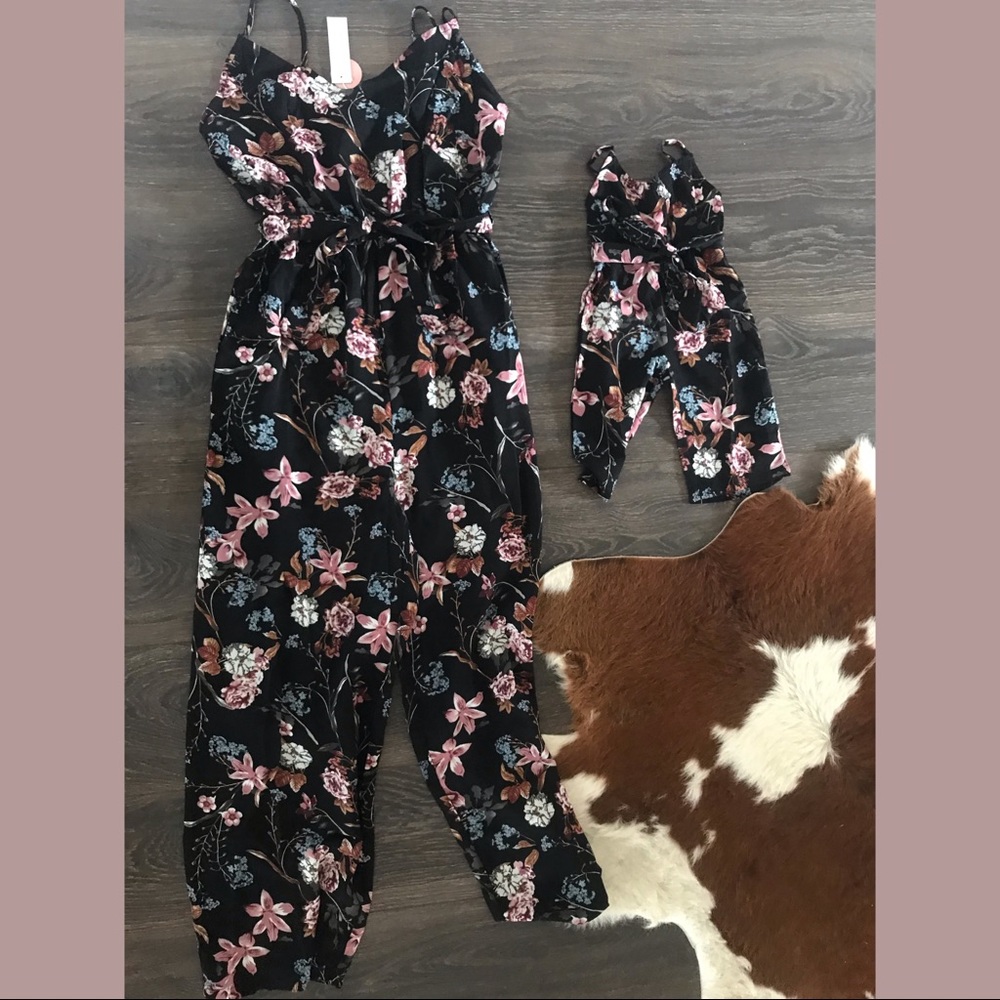 Mommy & Me Floral Jumpsuit, matching set